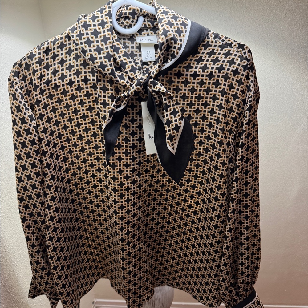 H&M Richard Allan Chain Print Blouse